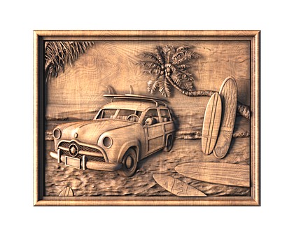 Panel On the beach, 3d models (stl)