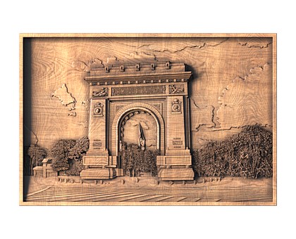 Panel Triumphal Arch, Bucharest, 3d models (stl)