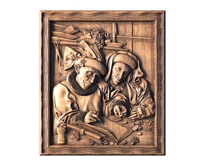 Collectors of Taxes by Quentin Massys, 3d models (stl)