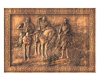 Three Bogatyrs after Vasnetsovs painting, 3d models (stl)