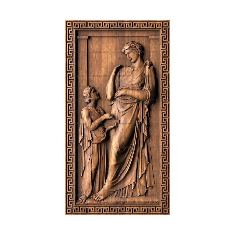 Panel Antique plot, 3d models (stl)