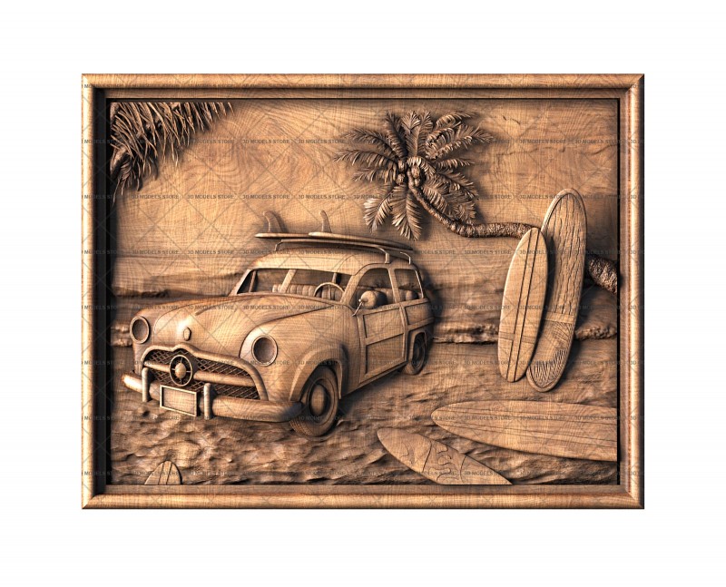 Panel On the beach, 3d models (stl)