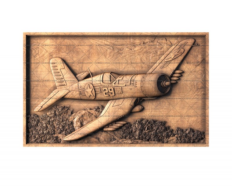 Panel Flight of the F4U Corsair fighter, 3d models (stl)