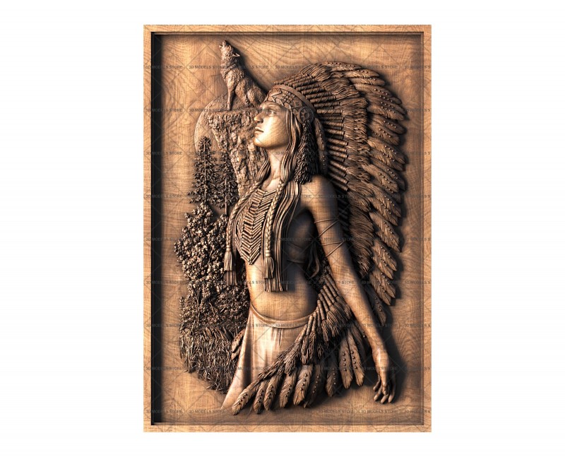 Panel Indian, 3d models (stl)