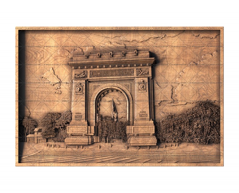 Panel Triumphal Arch, Bucharest, 3d models (stl)