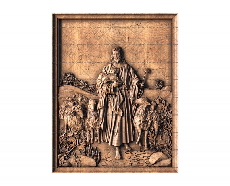 Panel Jesus Christ, 3d models (stl)