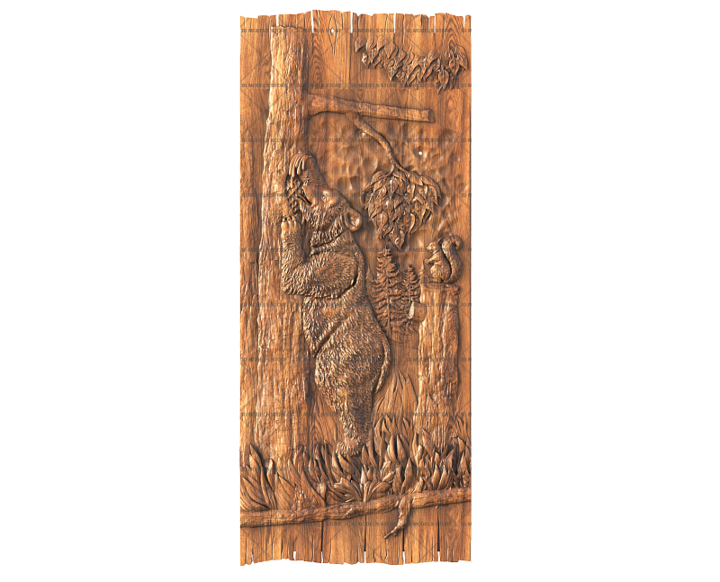 The bear basrelief, 3d models (stl)