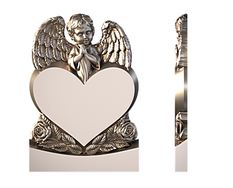 Monument with an angel, 3d models (stl)