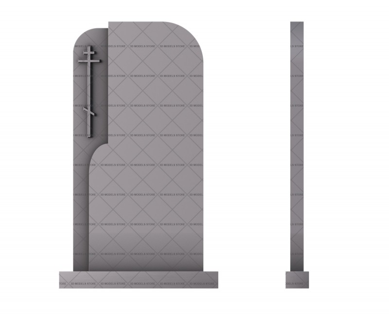 Monument with a crucifix, 3d models (stl)
