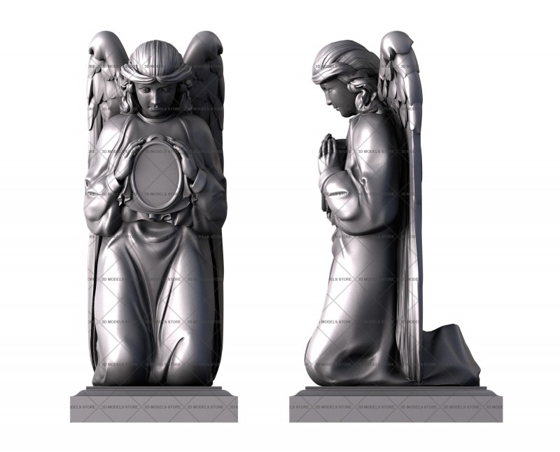 Monument angel, 3d models (stl)