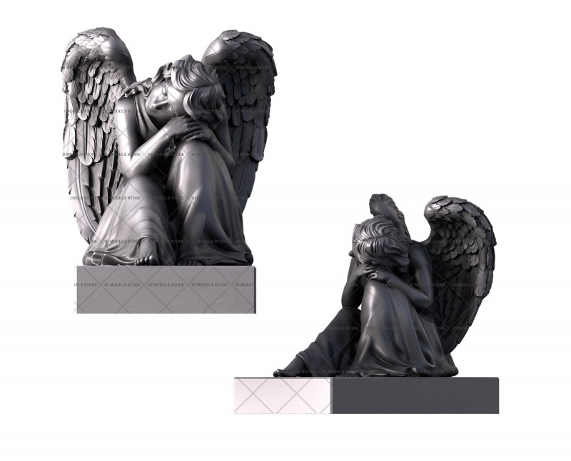 Monument angel, 3d models (stl)