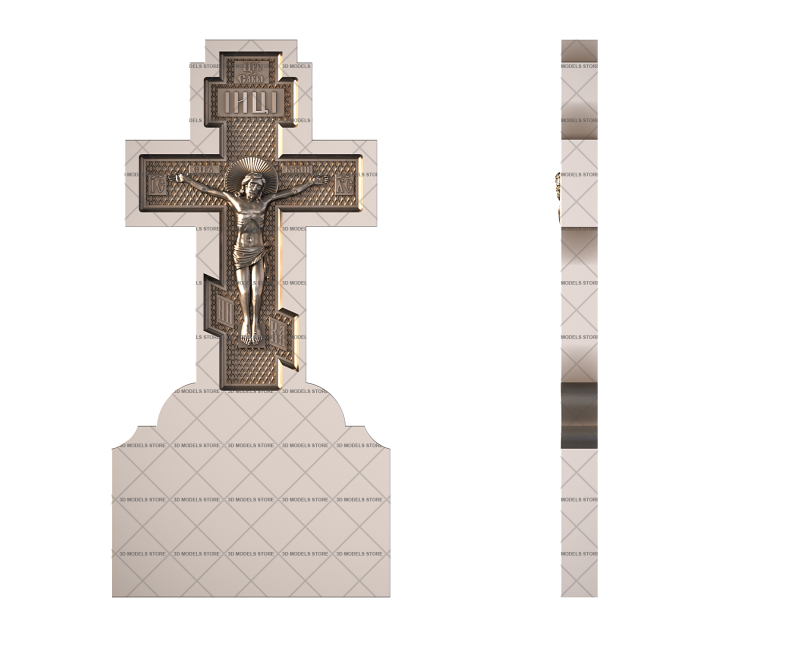 Monument with a cross, 3d models (stl)