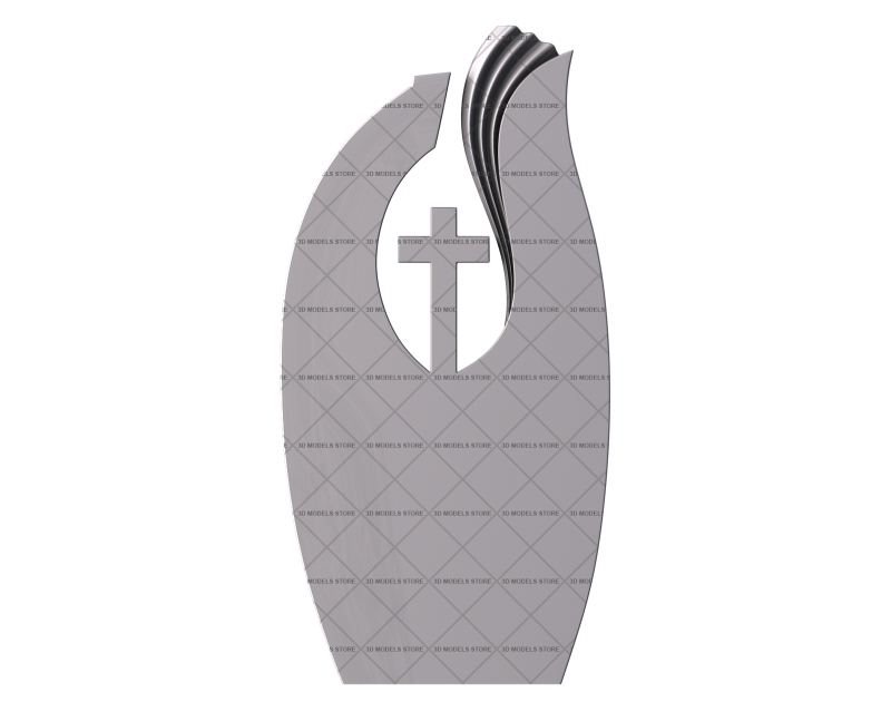 Monument with a cross, 3d models (stl)