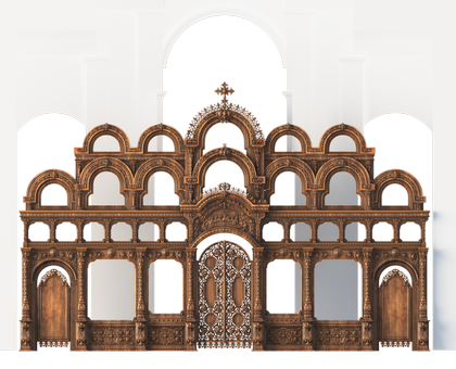 Orthodox iconostasis, 3d models (stl)