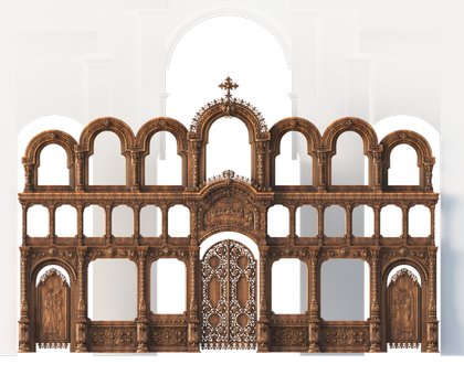 Three-panel iconostasis, 3d models (stl)