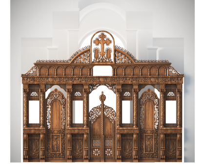 Iconostasis Carved Orthodox, 3d models (stl)