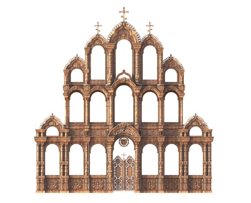 Baroque iconostasis, 3d models (stl)