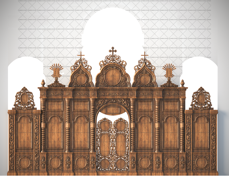 One-panel iconostasis, 3d models (stl)