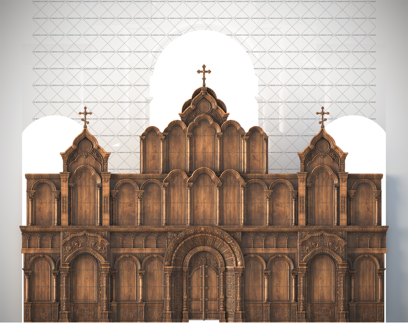 Byzantine iconostasis, 3d models (stl)