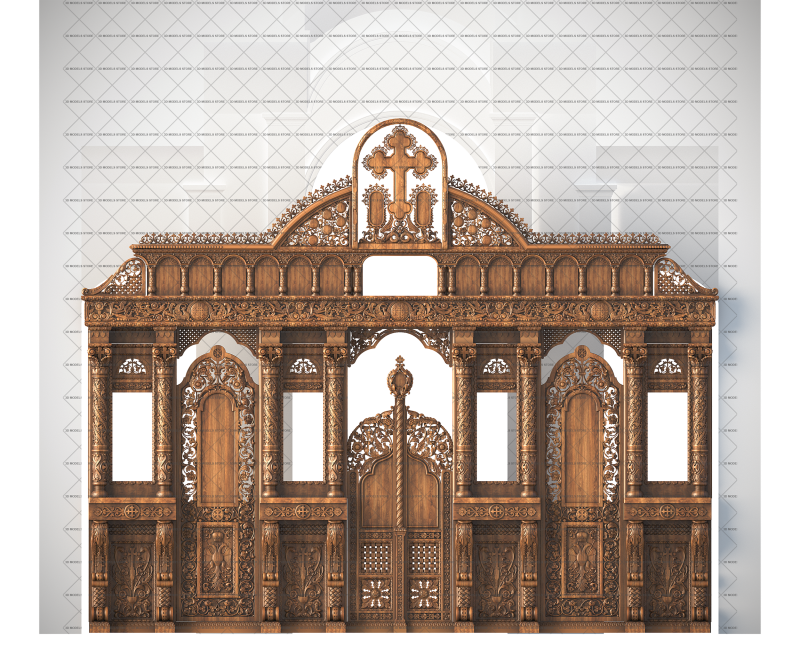 Iconostasis Carved Orthodox, 3d models (stl)