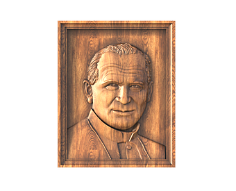 Portrait of Pope St John Paul II, 3d models (stl)