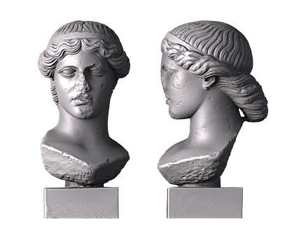 Head of a Goddess, 3d models (stl)