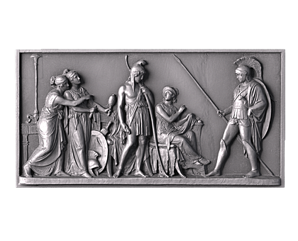 Hector, Paris, and Helen, 3d models (stl)