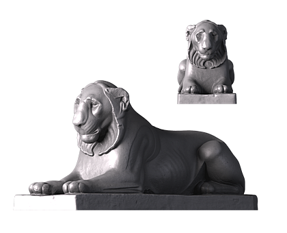 Lion in Reclining Pose, 3d models (stl)