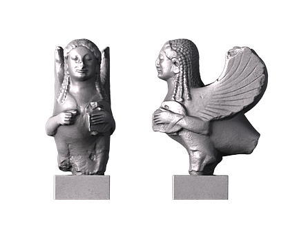 Siren Statuette, 3d models (stl)