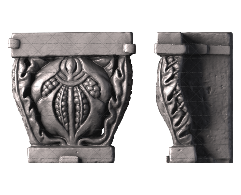 Capital from the Aldershot Chapel, 3d models (stl)