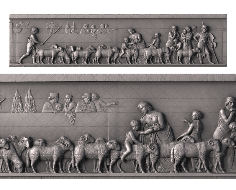 Triumphal Entry of Alexander the Great into Babylon (part 2/10), 3d models (stl)