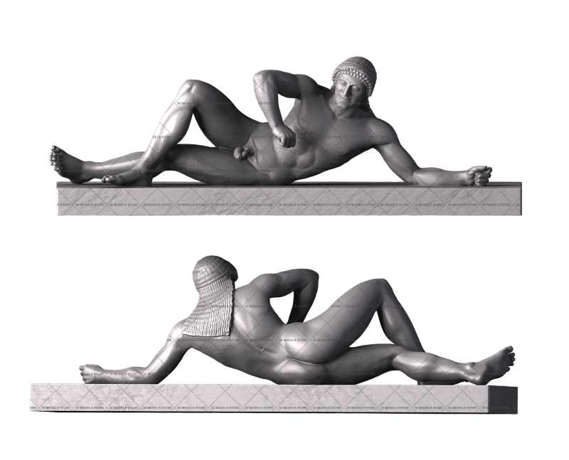 Aphia — Reclining Wounded Warrior, 3d models (stl)