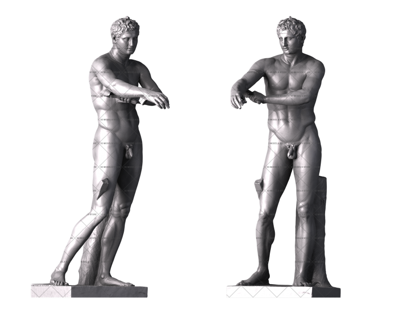 Figure of Apoxyomenos, 3d models (stl)
