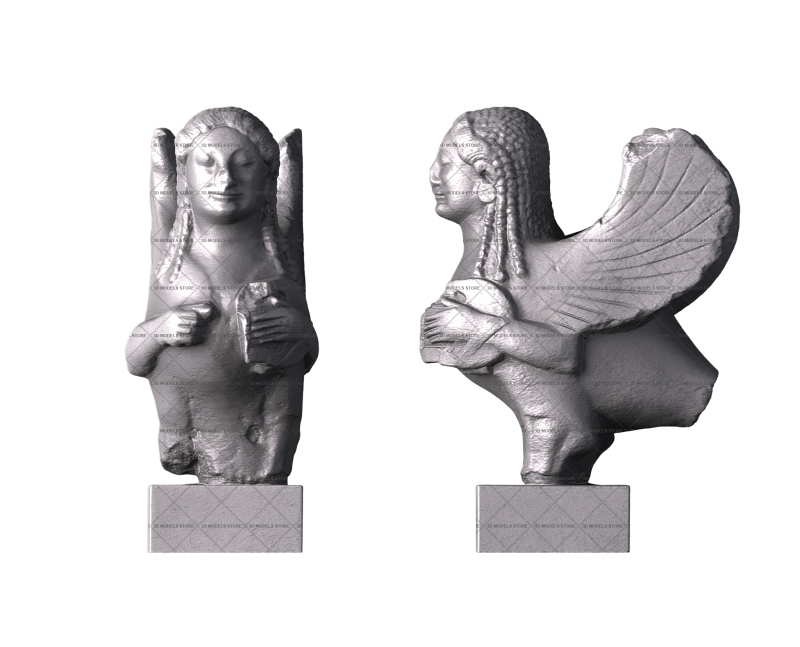 Siren Statuette, 3d models (stl)