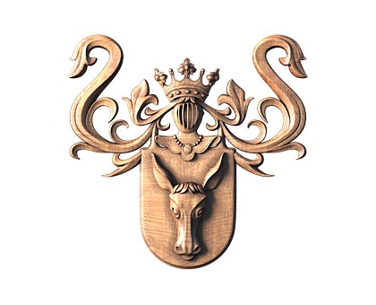 Coat of arms with a donkeys head, 3d models (stl)