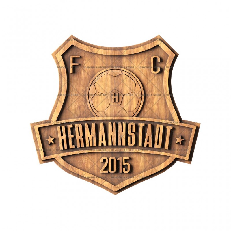 coat of arms of the football club Hermannstadt, 3d models (stl)