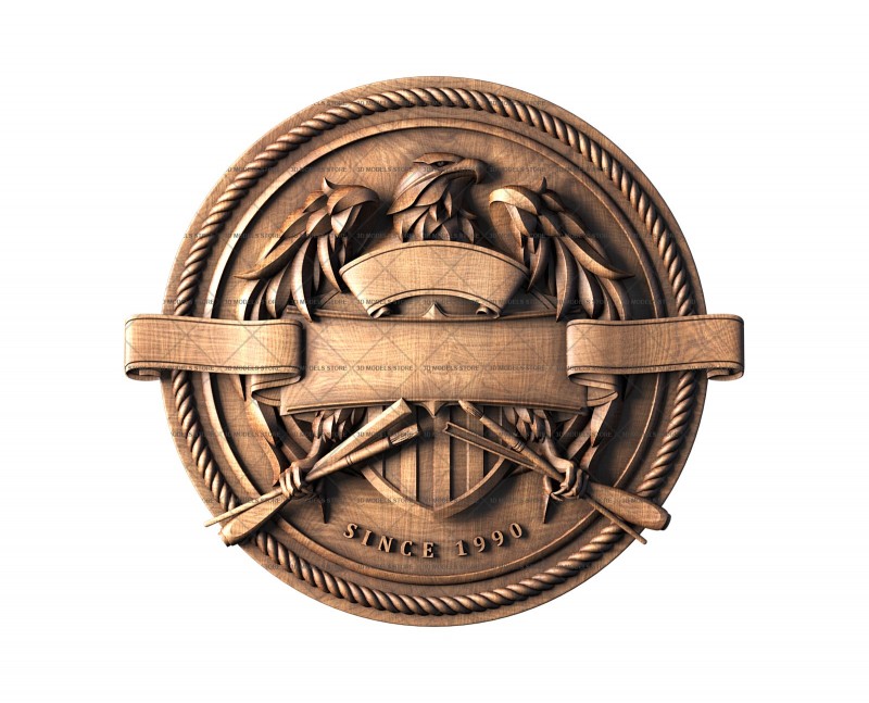 Coats of arms with an eagle, 3d models (stl)