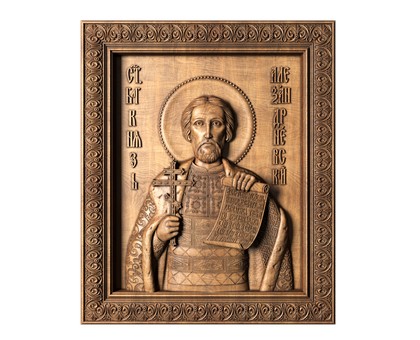 Icon of Alexander Nevsky, 3d models (stl)