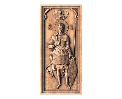 Icon of the Holy Martyr John the Warrior, 3d models (stl)
