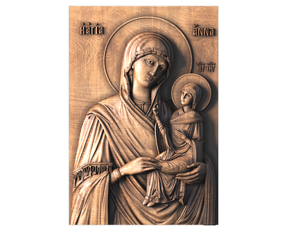 Icon of Saint Anne, 3d models (stl)