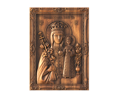 Unfading Flower Icon of the Mother of God, 3d models (stl)