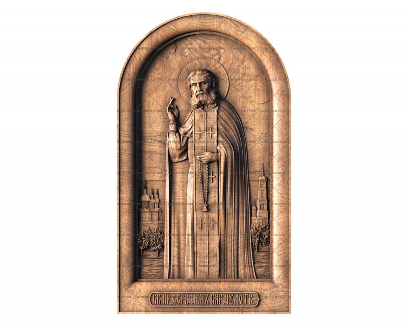 Icon of St. Seraphim of Sarov, 3d models (stl)