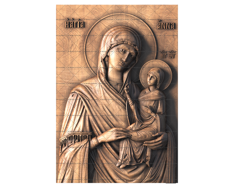 Icon of Saint Anne, 3d models (stl)