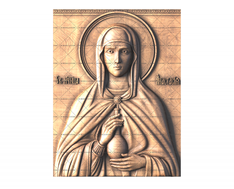 Icon of St. Anastasia the Deliverer, Great Martyr, 3d models (stl)