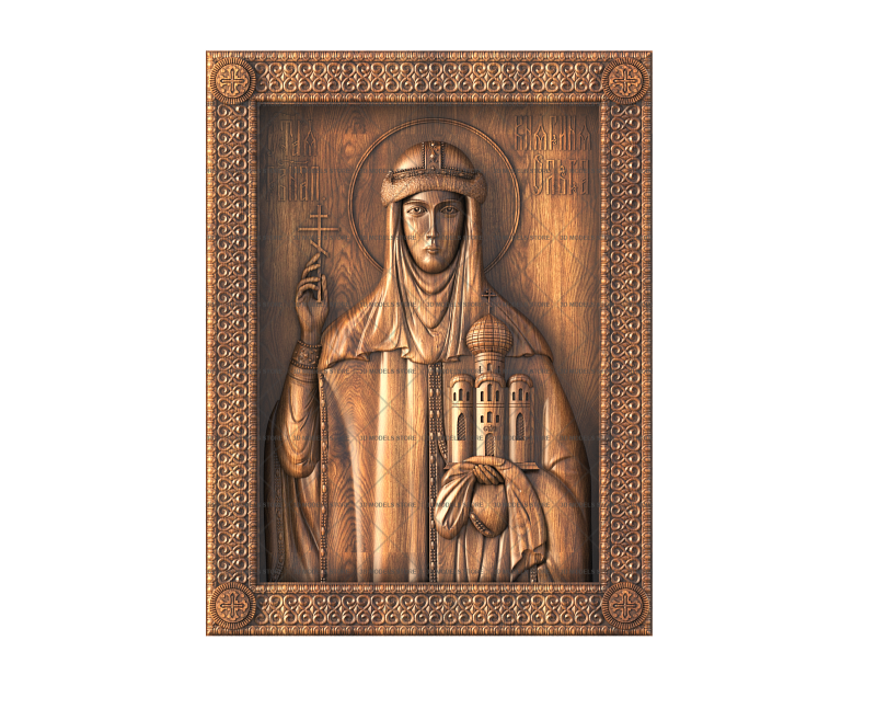 Holy Equal-to-the Apostles princess Olga, 3d models (stl)