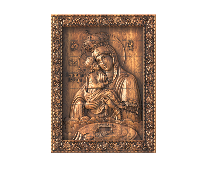 Icon of the Mother of God of Pochaev, 3d models (stl)