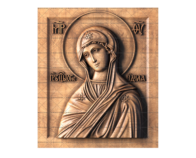Icon of the Mother of God Fire-Like, 3d models (stl)