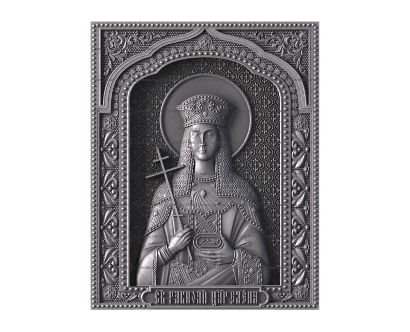 Orthodox icon of Saint Helen Equal to Apostles, 3d models (stl)