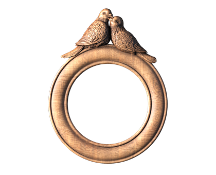 Frame with pigeons, 3d models (stl)