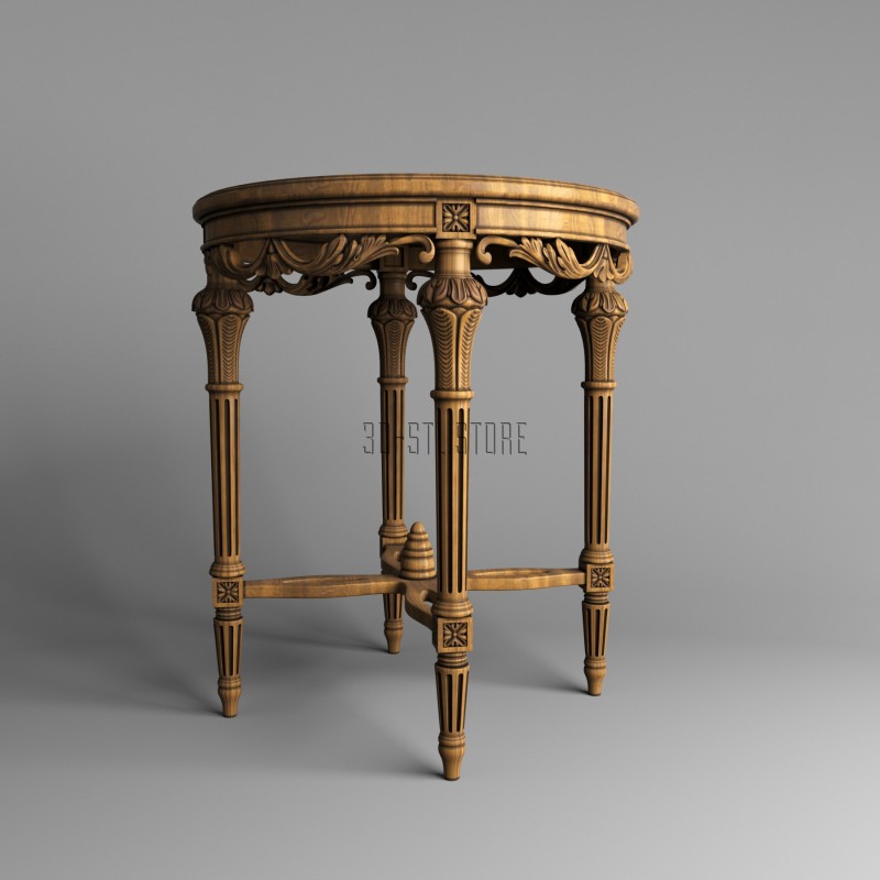 Table with thin legs, 3d models (stl)
